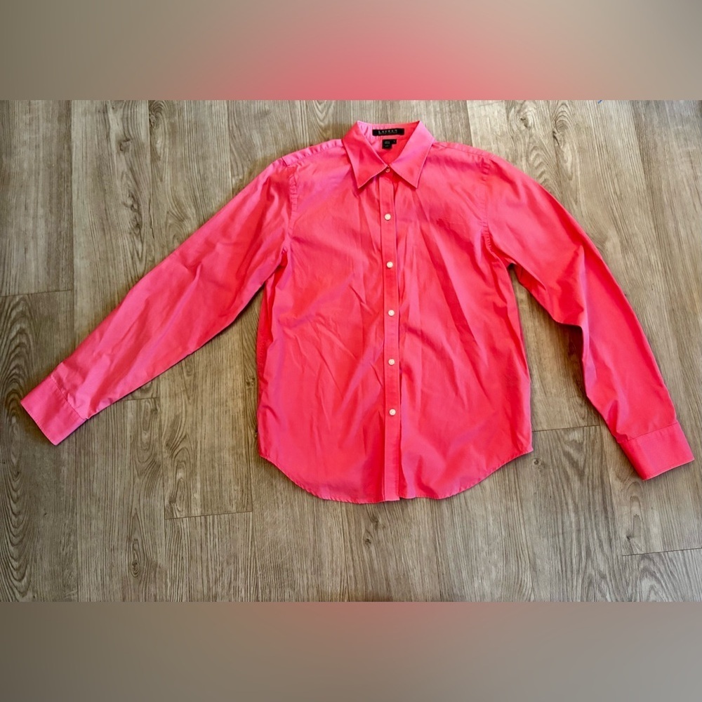 Lauren Ralph Lauren Vibrant Pink Blouse - Small